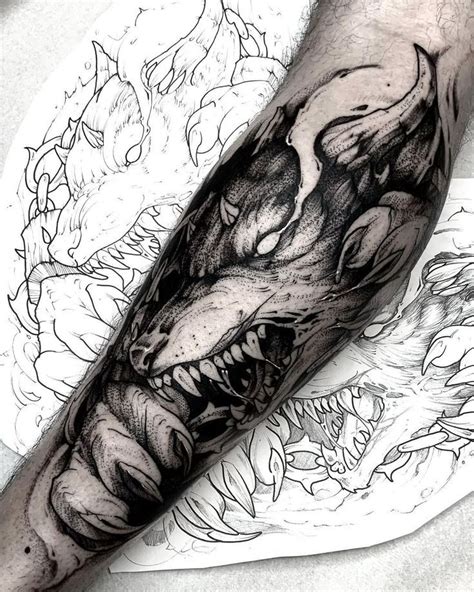 fenrir wolf tattoo|165 FRIGHTENING FENRIR TATTOOS: Meanings, Tattoo Ideas & Tattoo。